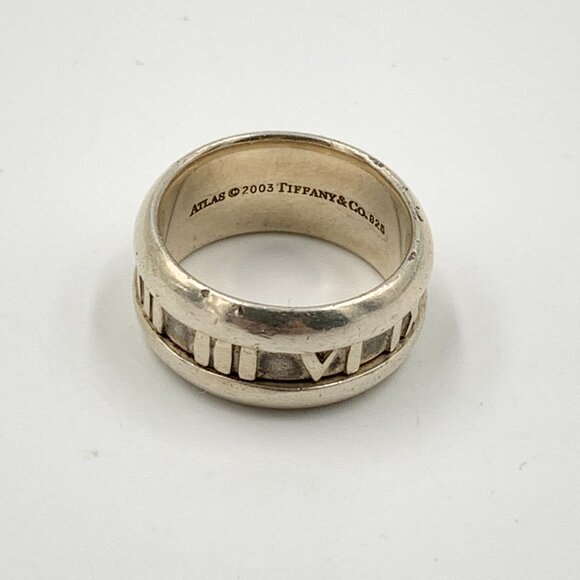 Authentic Tiffany & Co 925 Silver Atlas Wide Ring Size 6 - Picture 2 of 9